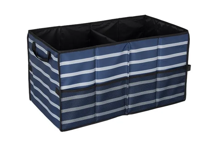 ポケット付きの多目的折りたたみポリエステル収納ボックス。